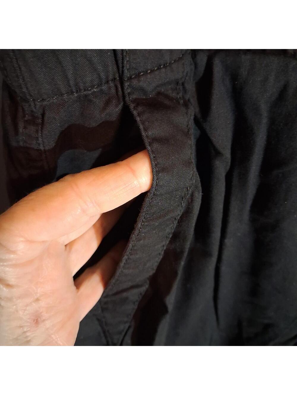 No Boundaries Black Cargo Jogger Pants M (7-9) Elastic Waist Drawstring - Picture 4 of 9